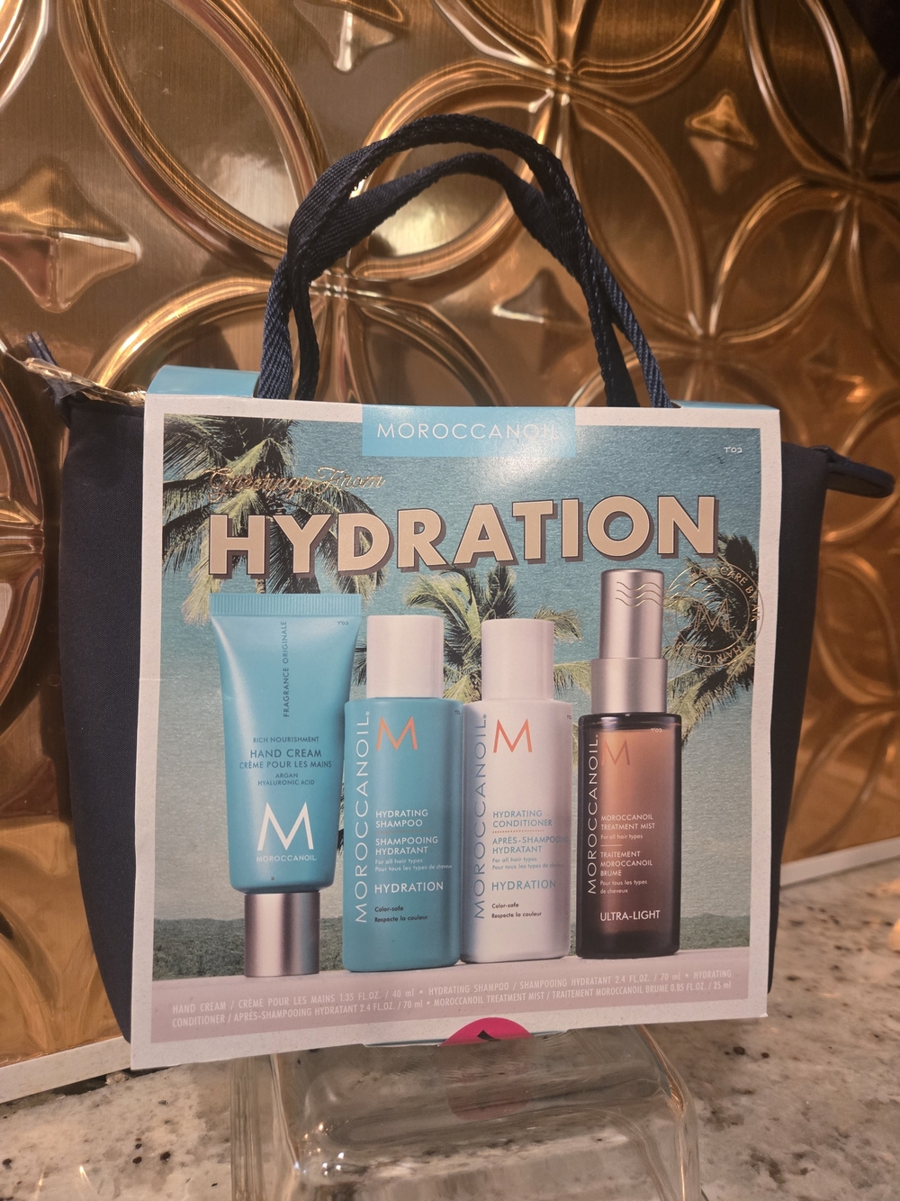 Moroccanoil Hydration Travel Set - Blue Tote